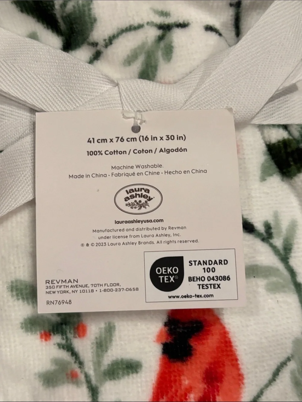Laura Ashley Jolly Cardinals 2-piece Hand Towel Set
